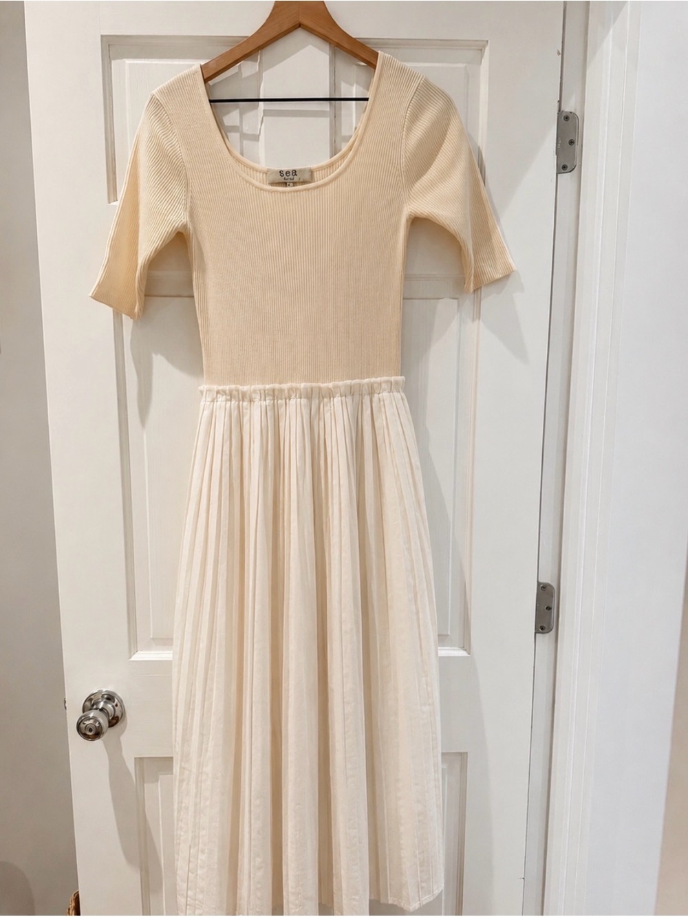 Sea New York Mixed Media Midi Dress
